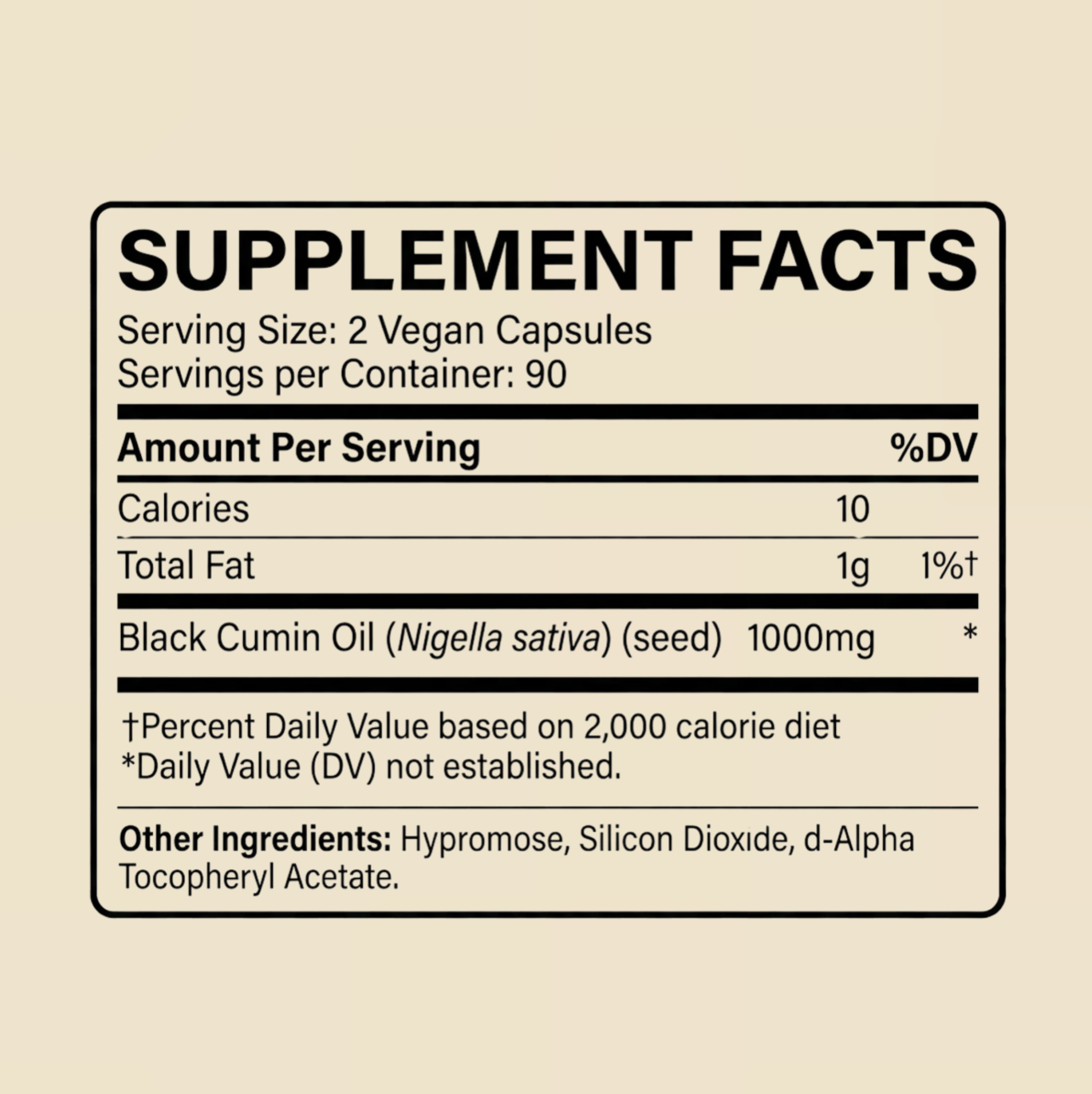 Black Seed Oil Infertility Formula